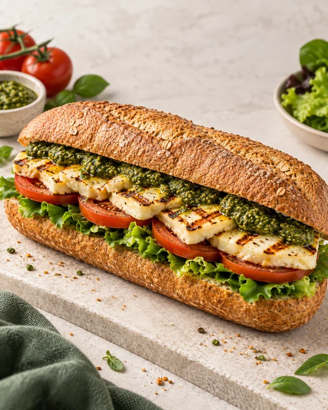 Pesto Halloumi